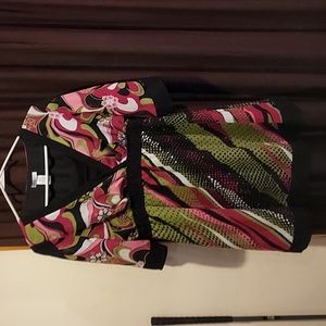 Low-cut retro blouse